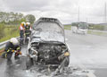 Trafikte arac� yand�