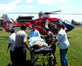 Irmak bebek, ambulans helikopterle getirildi