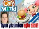 O�lu bo�ulurken Facebookta oyun oynuyordu
