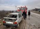 Lasti�i patlayan ara� kar�� �erite u�tu