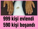 Evlenenlerin yar�s� bo�and�