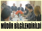 Milli E�itim M�d�r� bilgilendirildi