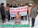 Gerede’de ��plak protesto