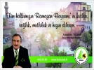 �T�m �slam aleminin Ramazan Bayram�� kutlu olsun�