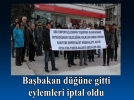 Sava�a hay�r platformunun mitingi Ba�bakan engeline tak�ld�