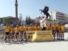 Atat�rk�e sayg� i�in Bolu�da pedal �evirdiler