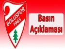 Boluspor te�ekk�r etti