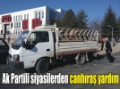 Ak Partili siyasi kamyonetiyle yolda kal�nca�