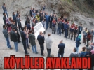 K�y sakinlerinden ta� oca�� protestosu