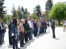 Gazeteciler Soma i�in sayg� duru�unda bulundu