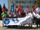 Sendikac�lardan k�nal� eylem