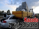 Otomobil kamyona �arpt�: 2 yaral�