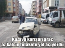 Kazada faciadan d�n�ld�