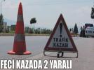 Kamyon ile kamyonet �arp��t�: 2 yaral�