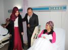 Ba�kan Y�lmaz hastalara moral olmaya devam ediyor