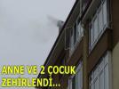 Anne ve �ocuklar�n� kom�ular kurtard�