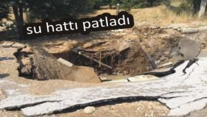 Sal�beyler'de su hatt� patlad�