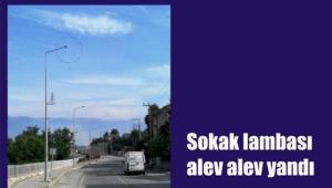 Sokak lambas� alev ald�