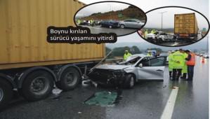 TEM'de zincirleme trafik kazas�