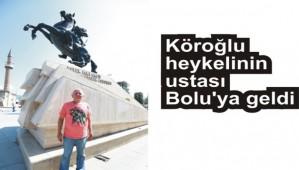 K�ro�lu heykelinin ustas� Bolu'ya geldi