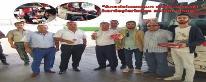 Do�u otob�slerini �i�ek ve �ikolatayla kar��lad�lar