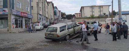 Gerede'de maddi hasarl� kaza