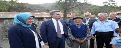 Bolu Valisi\'nden yang�nzede ailelere ziyaret