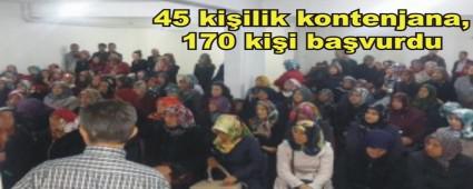 45 ki�ilik kontenjana, 170 ki�i ba�vurdu