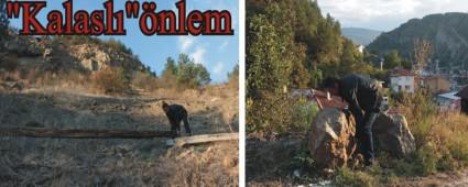 Kayalardan korunmak i�in "kalasl�" �nlem