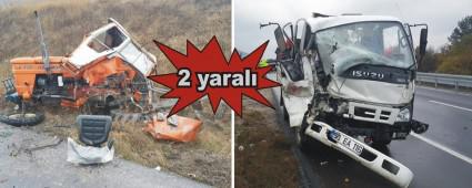 Trakt�rle kamyonet �arp��t�