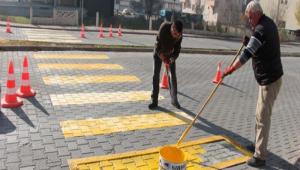 Yaya ge�idi �izgileri yenileniyor