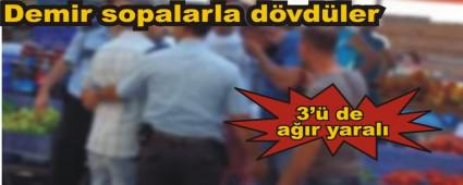 Tezgaha de�di diye demir sopalarla d�vd�ler