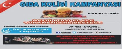 �LK�C�LERDEN T�RKMENLERE YARDIM KAMPANYASI
