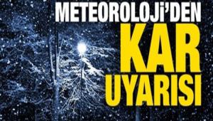 Meteoroloji'den kar uyar�s�