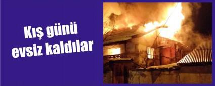 Gece yar�s� alev alev yand�