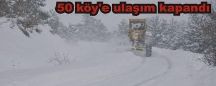 Bolu'da 50 k�y yolu ula��ma kapand�