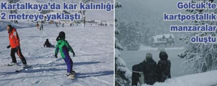 Kartalkaya ve G�lc�k'te kar ya����