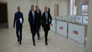 Vali 112 Acil �a�r� Merkezini denetledi