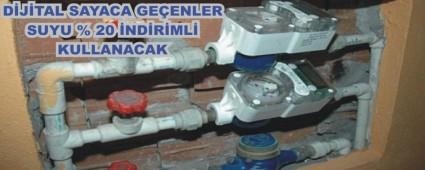 D�J�TAL SAYACA GE�ENLER SUYU Y�ZDE 20 �ND�R�ML� KULLANACAK