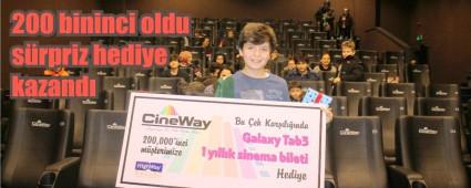 CineWay'den 200 bininci m��teriye s�rpriz