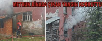 Ah�ap evde ��kan yang�n, mahalle sakinlerini korkuttu