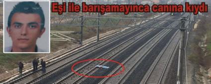 Trenin �n�ne atlayarak intihar etti