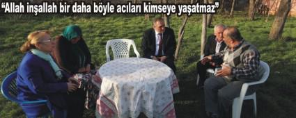 Ba�kan Y�lmaz ac�l� aileleri ziyaret etti