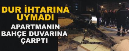  APARTMANIN BAH�E DUVARINA �ARPTI