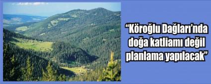 K�ro�lu Da�lar�'nda do�a katliam� olmayacak