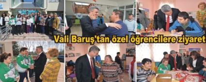 Vali Baru�'tan �zel ��rencilere ziyaret