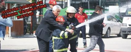 OT�ST�K �OCUKLAR YANGIN TATB�KATINA KATILDI