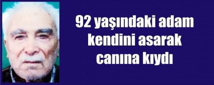 92 ya��ndaki adam kendini ast�