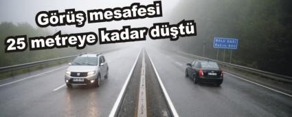 Bolu Da��'nda yo�un sis