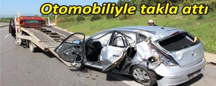 Otomobil takla att�